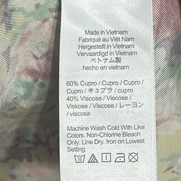 J Crew Alicia Racerback Slip Dress Women’s Yellow Floral Sleeveless Maxi Size 16 - Picture 5 of 6